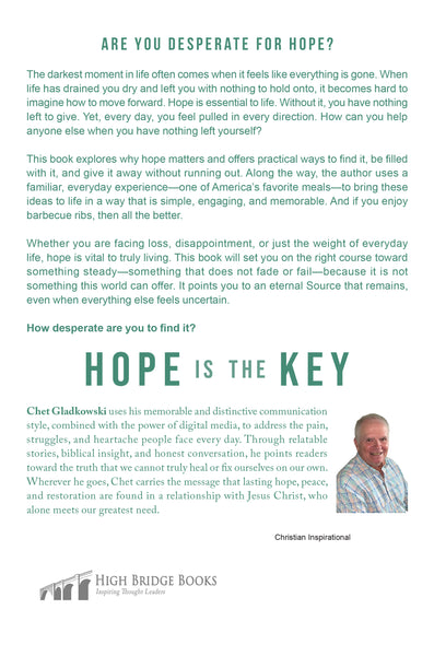 Hope Is the Key: Living Through God’s Superpower (by Chet Gladkowski) -- SIGNED COPY